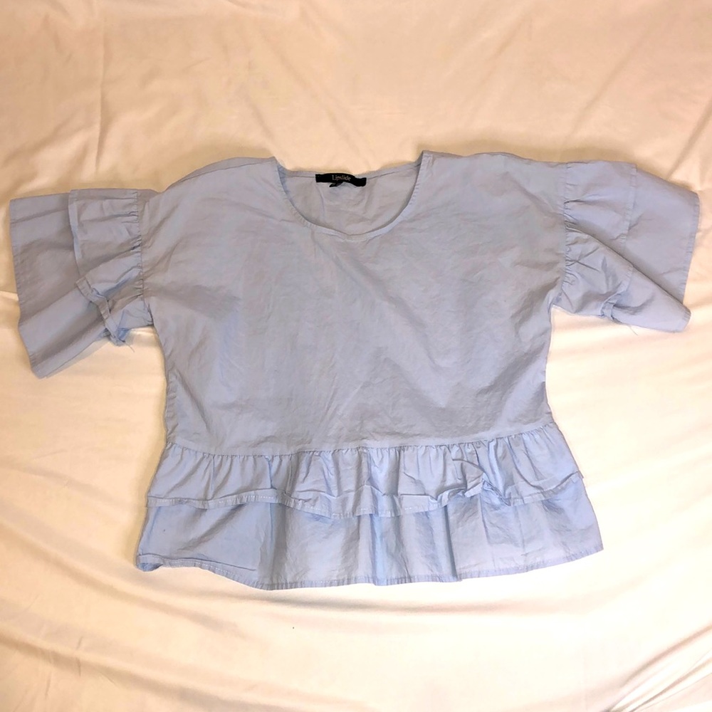 light blue blouse